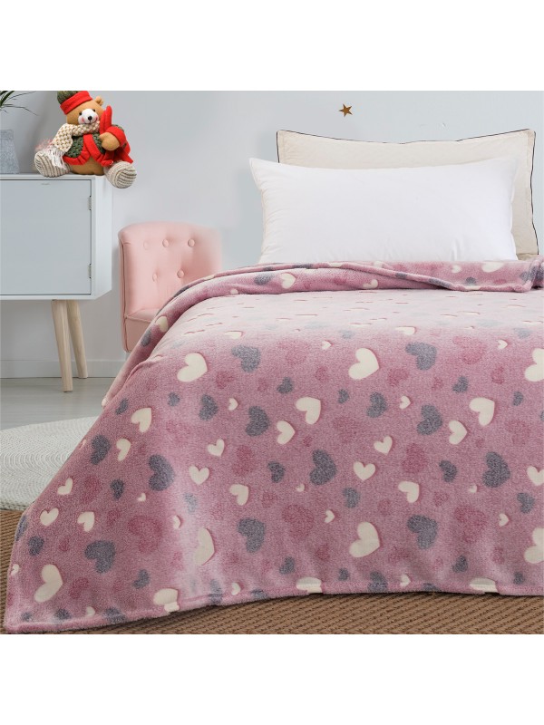 Fluorescent blanket for single bed Art: 6092 Size: 160X220cm